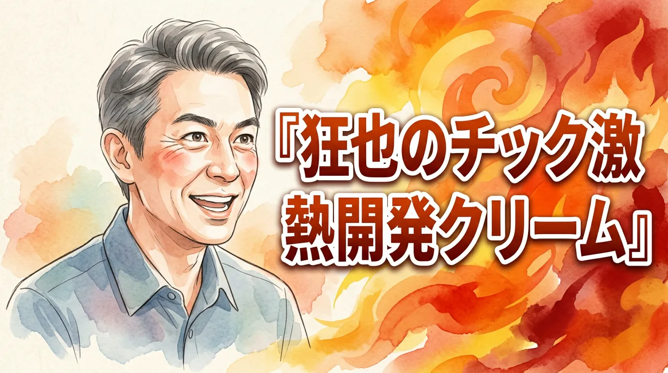 狂也のチック“激熱”開発クリーム