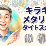 キラキラメタリックタイトスカート