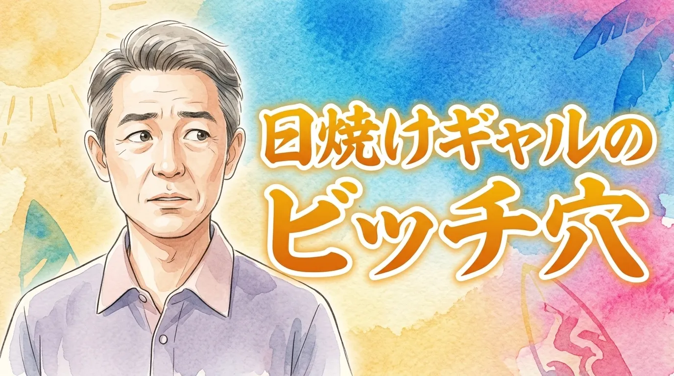 日焼けギャルのビッチ穴
